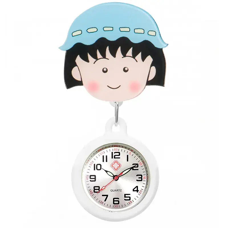 Colorful Nurse Pocket Watch with Flower Design - Image 71