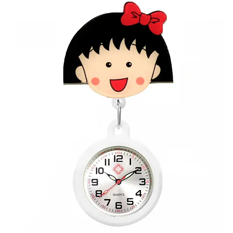 Colorful Nurse Pocket Watch with Flower Design - Image 78