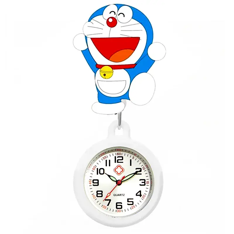 Colorful Nurse Pocket Watch with Flower Design - Image 8