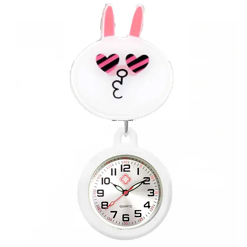 Colorful Nurse Pocket Watch with Flower Design - Image 79