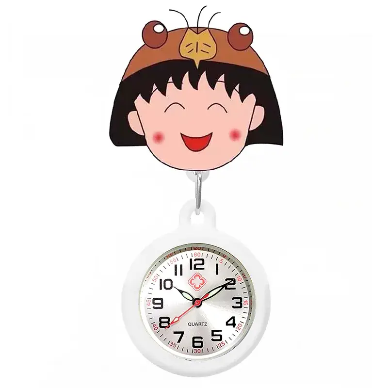 Colorful Nurse Pocket Watch with Flower Design - Image 85