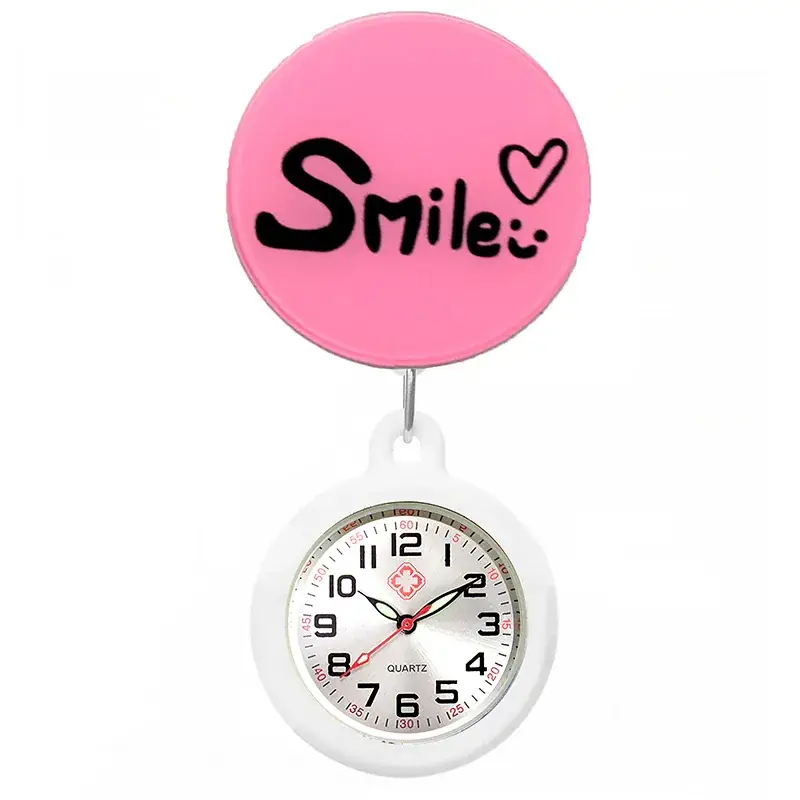 Colorful Nurse Pocket Watch with Flower Design - Image 86