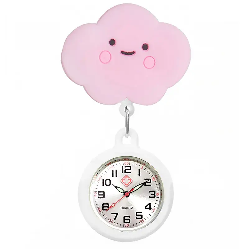 Colorful Nurse Pocket Watch with Flower Design - Image 89