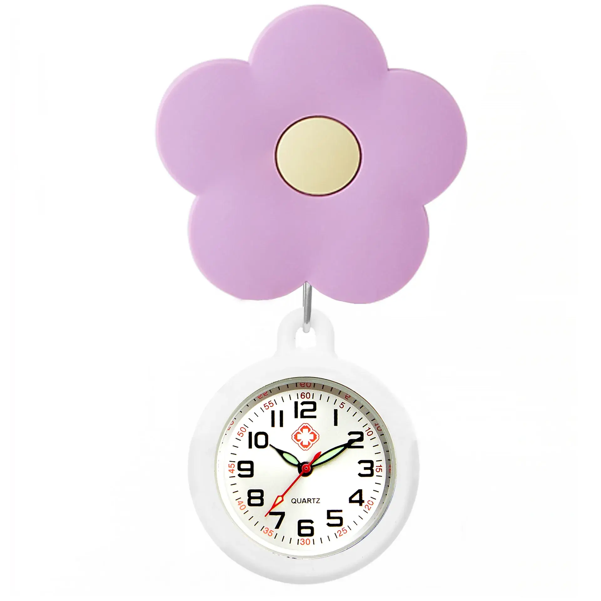 Colorful Nurse Pocket Watch with Flower Design - Image 94