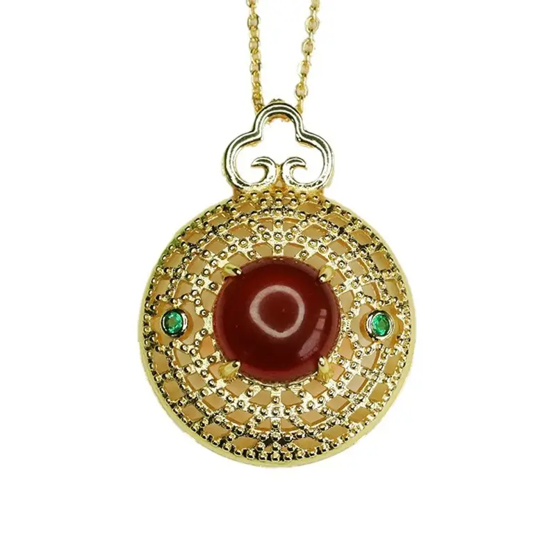 Aiyu Natural Amber Pendant Necklace for Women - Image 6