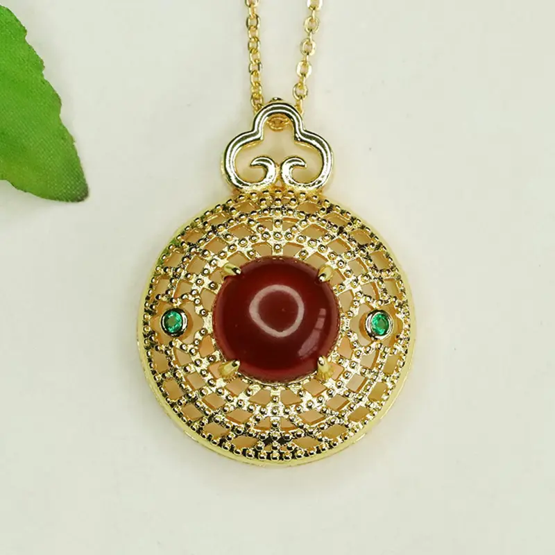 Aiyu Natural Amber Pendant Necklace for Women — feature 8