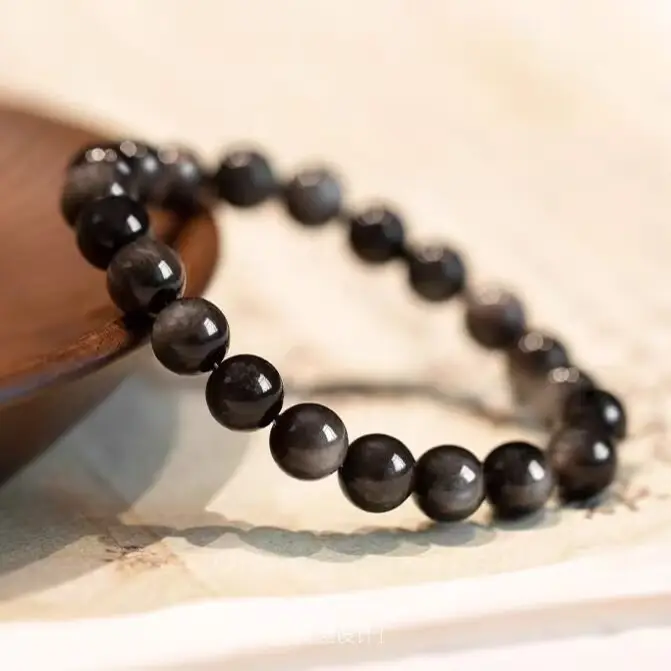 Obsidian Lion Awakening Silver Obsidian Gift Transfer Bracelet - Image 4