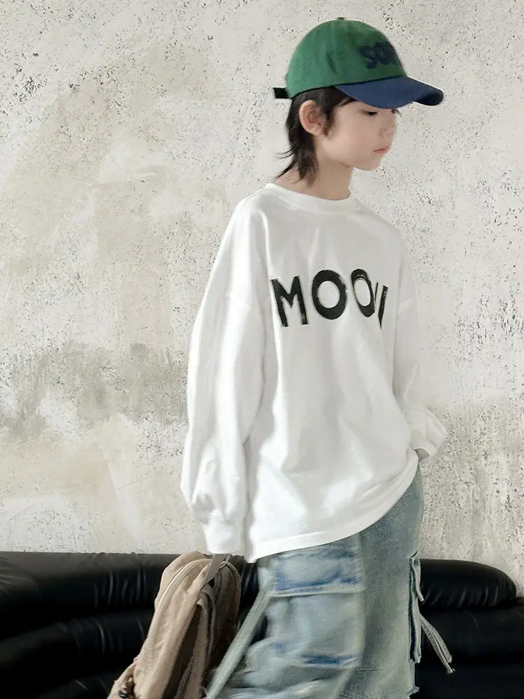Boys Long Sleeve T-Shirt White MOOHI 2025 - Image 5