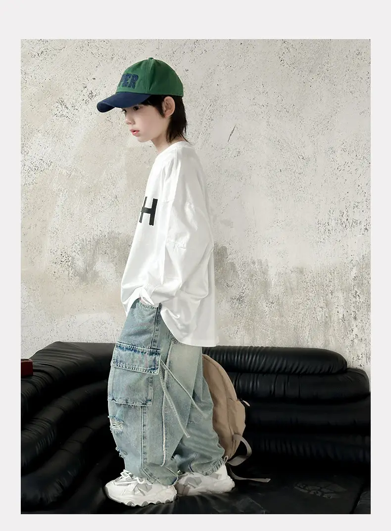 Boys Long Sleeve T-Shirt White MOOHI 2025 — feature 13