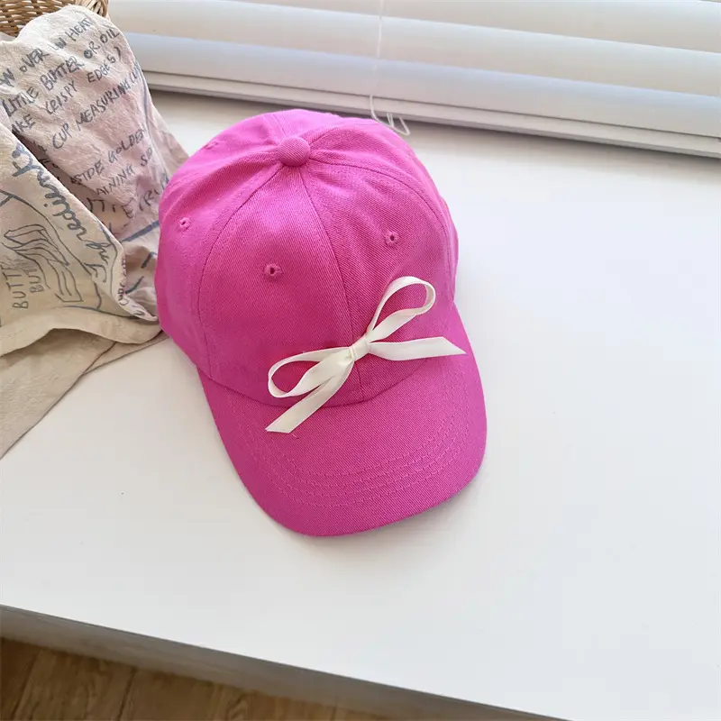 Lilac Bow Cap for Girls Sun Protection - Image 7