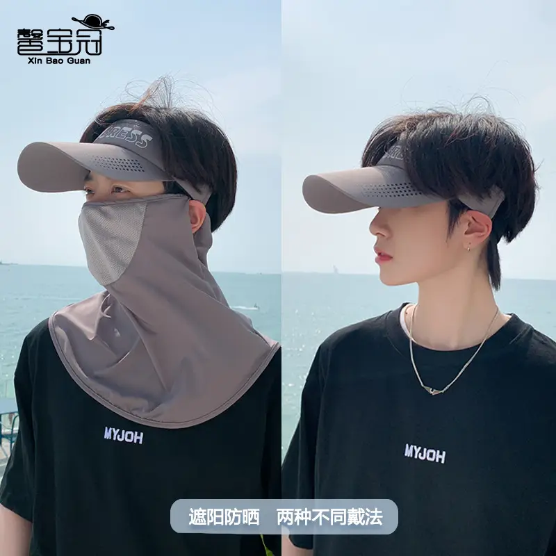 Summer Face Mask Shawl Neck Sun Hat for Men Women - Image 6
