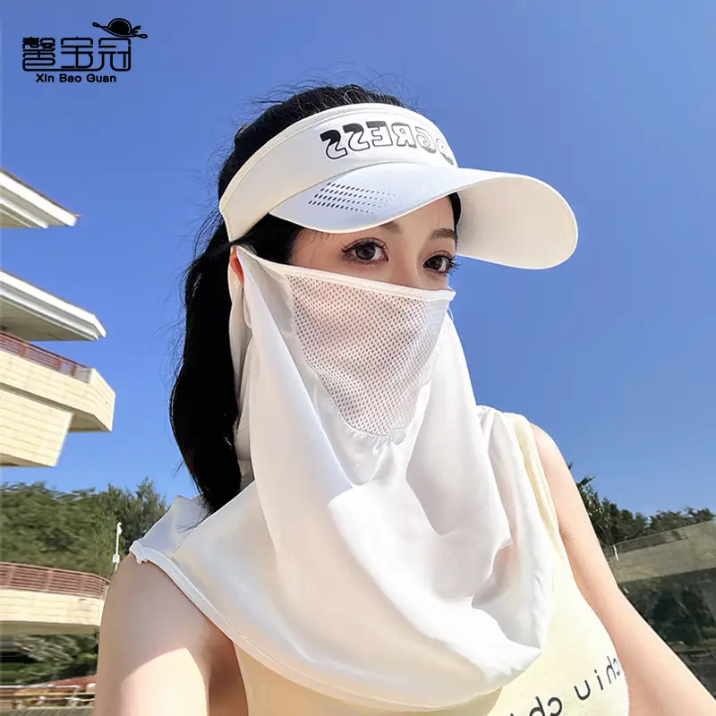 Summer Face Mask Shawl Neck Sun Hat for Men Women - Image 8
