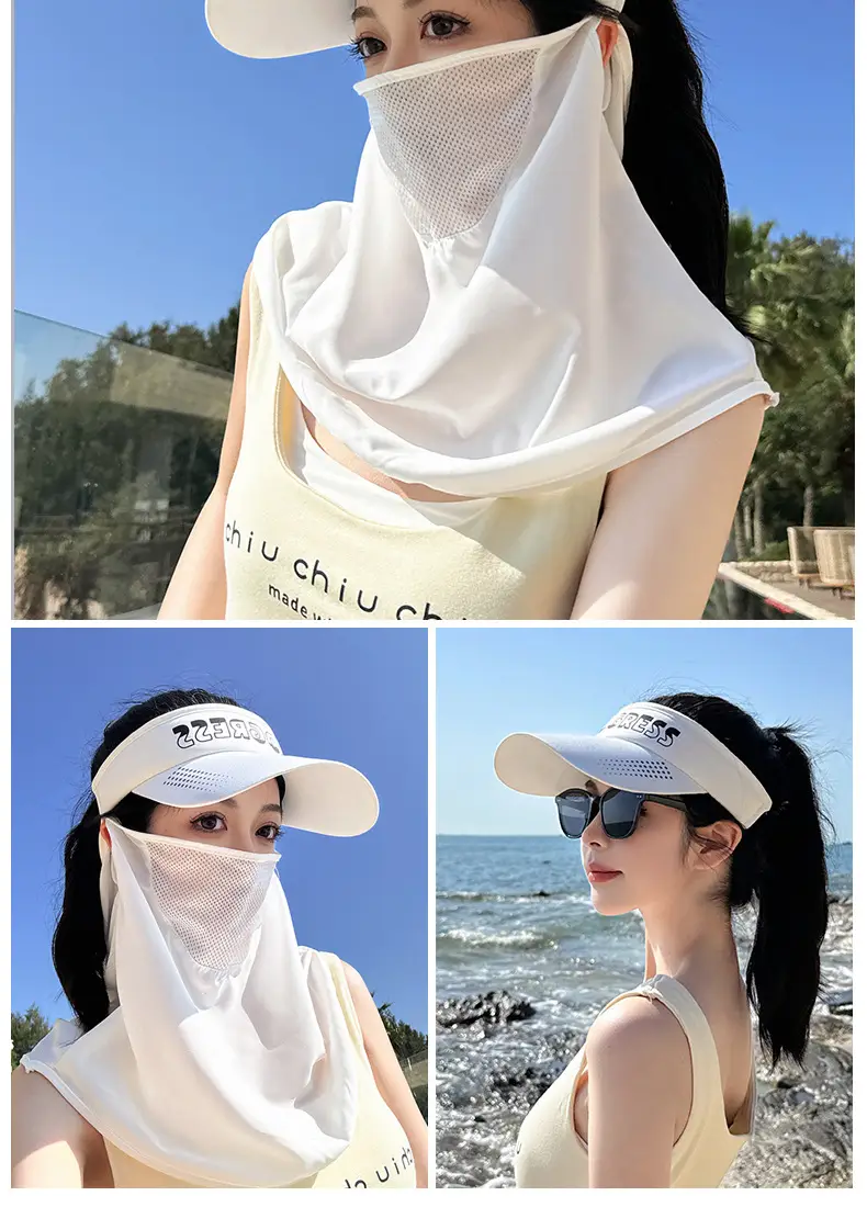 Summer Face Mask Shawl Neck Sun Hat for Men Women — feature 14