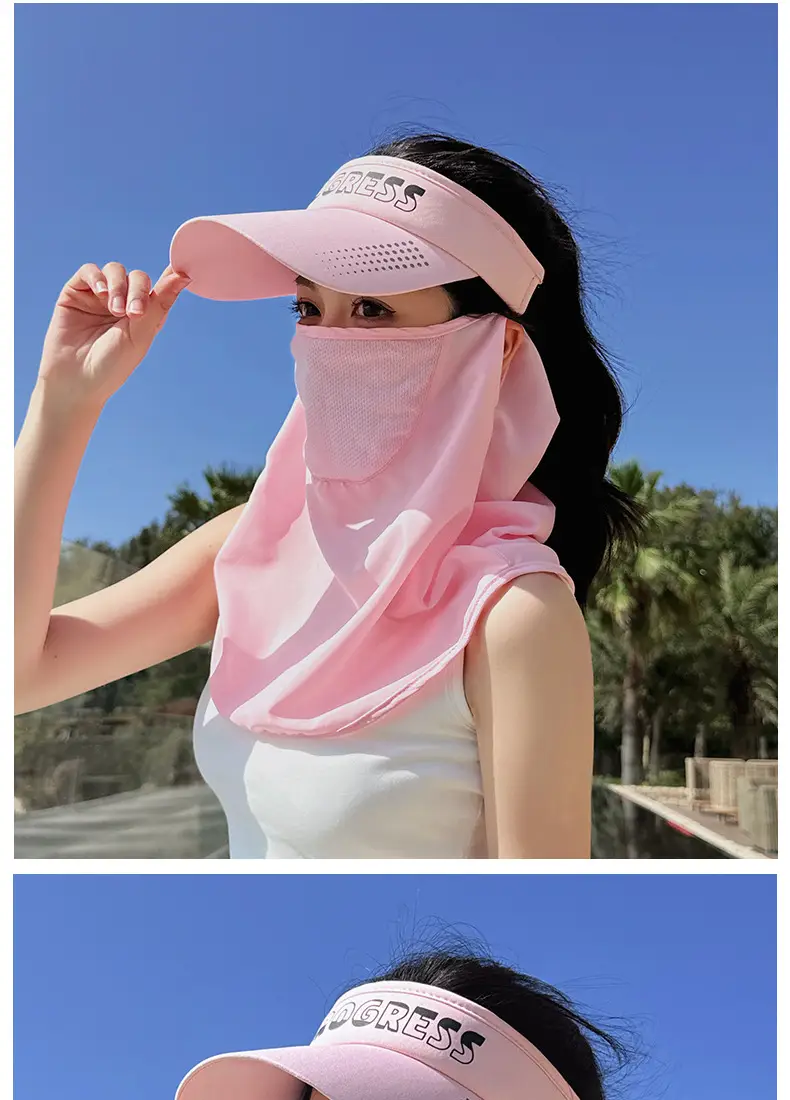 Summer Face Mask Shawl Neck Sun Hat for Men Women — feature 15