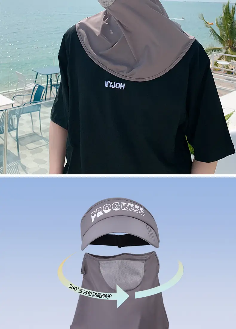 Summer Face Mask Shawl Neck Sun Hat for Men Women — feature 3