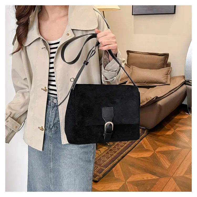 Women's Vintage Frosted Shoulder Crossbody Bag Brown 2025 — feature 13