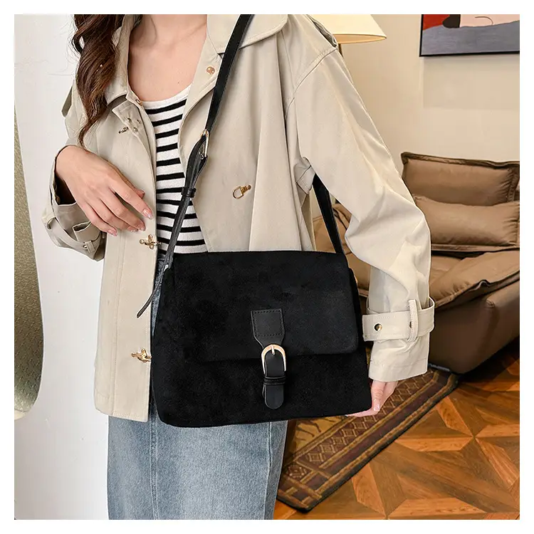 Women's Vintage Frosted Shoulder Crossbody Bag Brown 2025 — feature 14