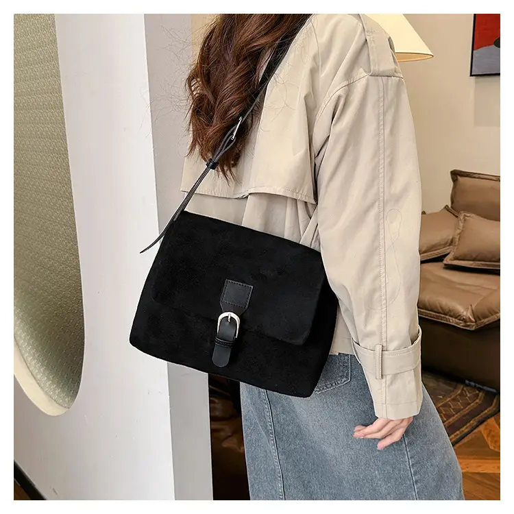 Women's Vintage Frosted Shoulder Crossbody Bag Brown 2025 — feature 15