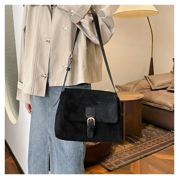 Women's Vintage Frosted Shoulder Crossbody Bag Brown 2025 — feature 16