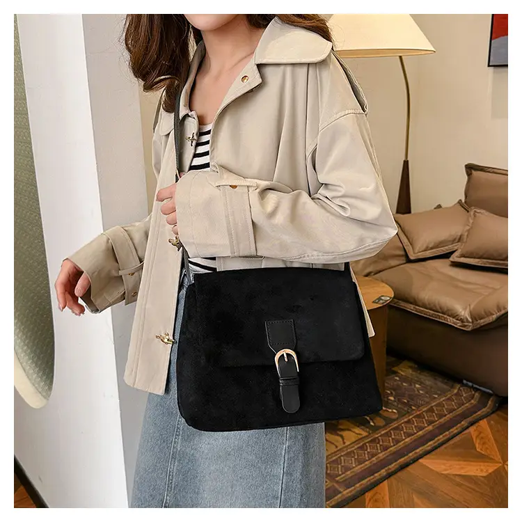 Women's Vintage Frosted Shoulder Crossbody Bag Brown 2025 — feature 17