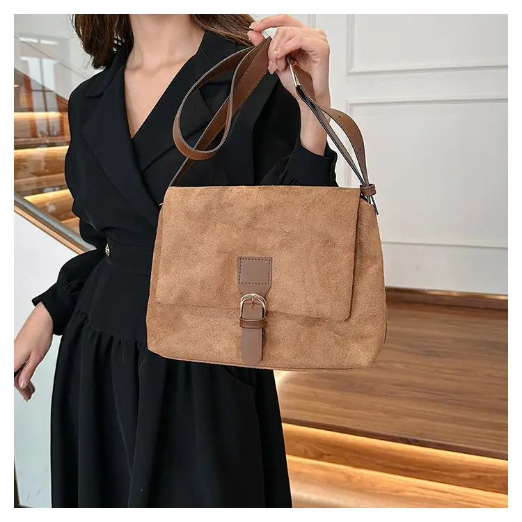 Women's Vintage Frosted Shoulder Crossbody Bag Brown 2025 — feature 23