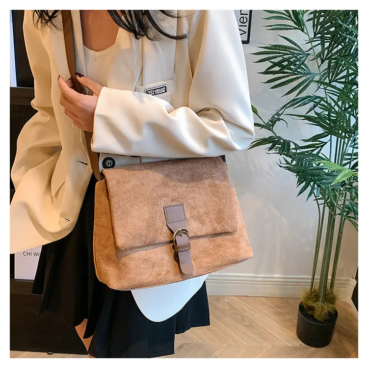 Women's Vintage Frosted Shoulder Crossbody Bag Brown 2025 — feature 27