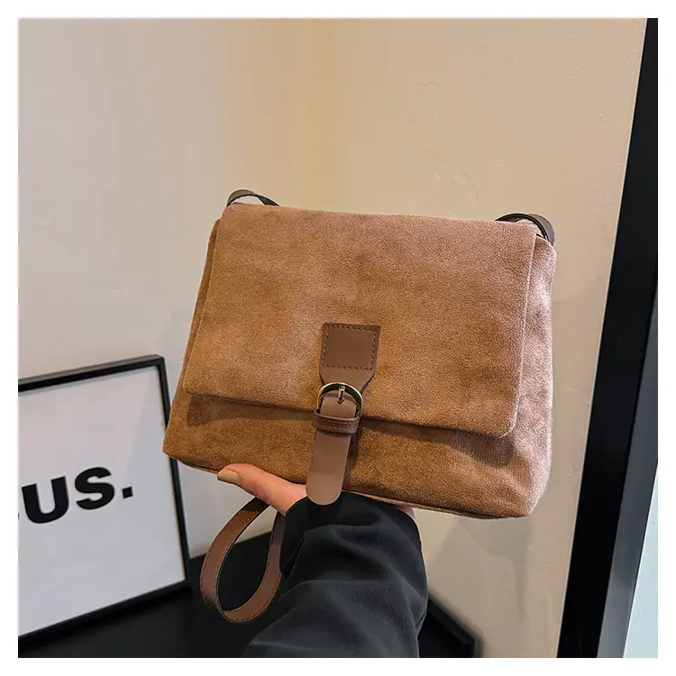 Women's Vintage Frosted Shoulder Crossbody Bag Brown 2025 — feature 34