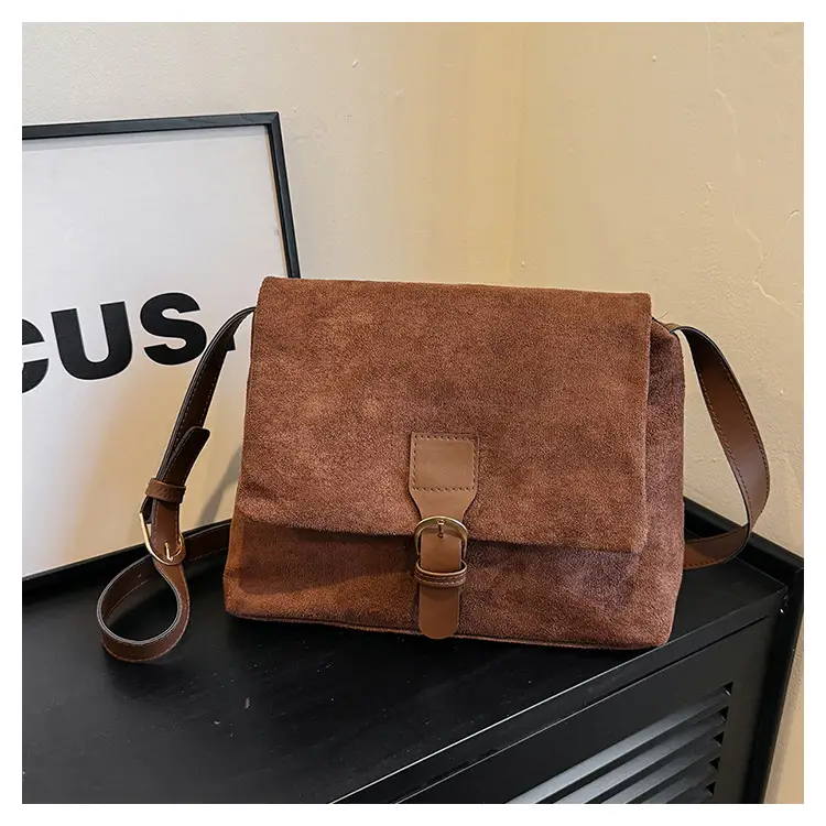 Women's Vintage Frosted Shoulder Crossbody Bag Brown 2025 — feature 35
