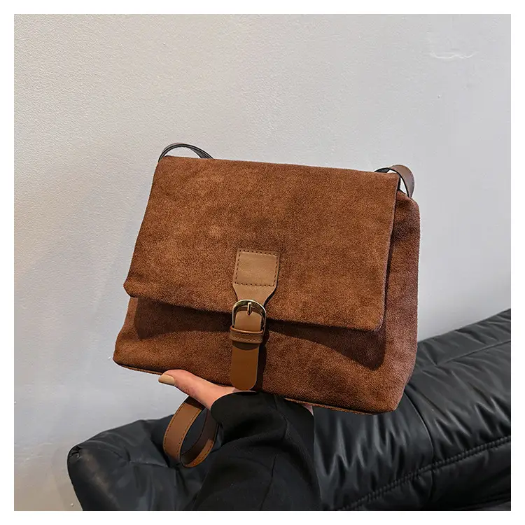 Women's Vintage Frosted Shoulder Crossbody Bag Brown 2025 — feature 39