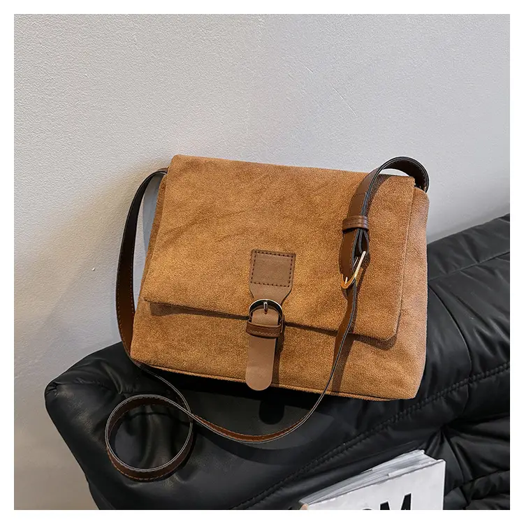 Women's Vintage Frosted Shoulder Crossbody Bag Brown 2025 — feature 41