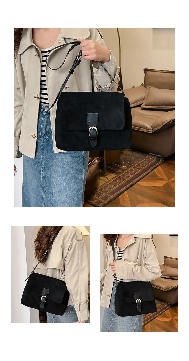 Women's Vintage Frosted Shoulder Crossbody Bag Brown 2025 — feature 9