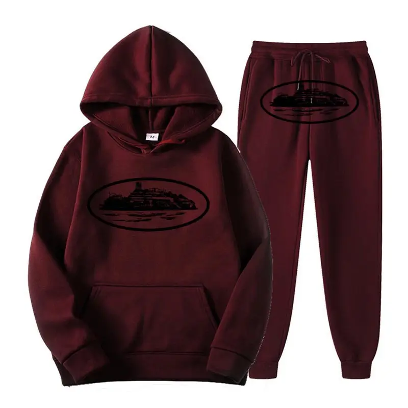 Women Navy Hoodie Pants Set Hip Hop Casual Winter - Image 26