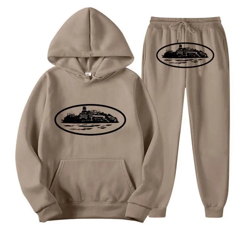 Women Navy Hoodie Pants Set Hip Hop Casual Winter - Image 16