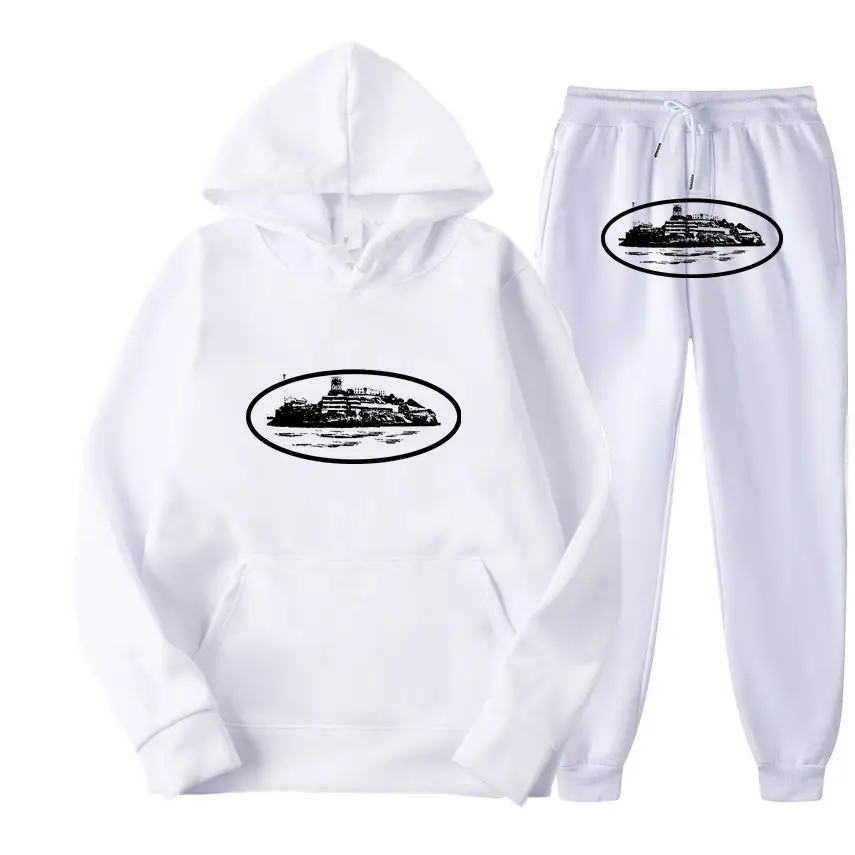 Women Navy Hoodie Pants Set Hip Hop Casual Winter - Image 17