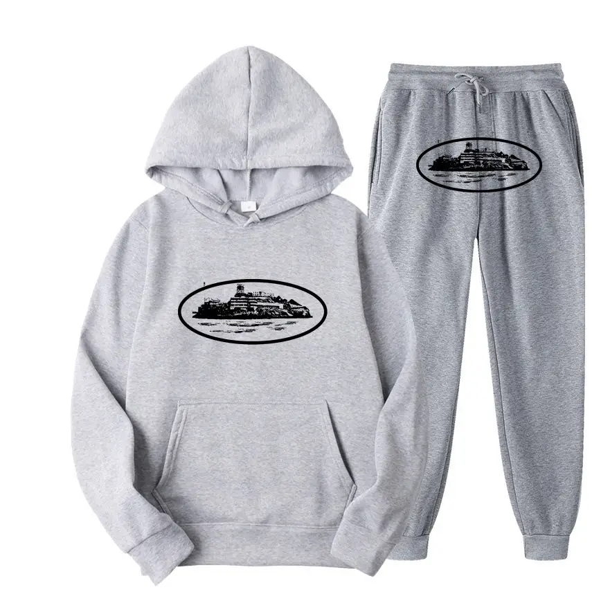 Women Navy Hoodie Pants Set Hip Hop Casual Winter - Image 18