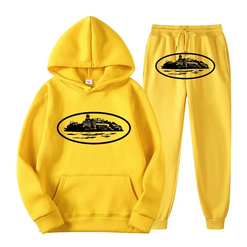 Women Navy Hoodie Pants Set Hip Hop Casual Winter - Image 2