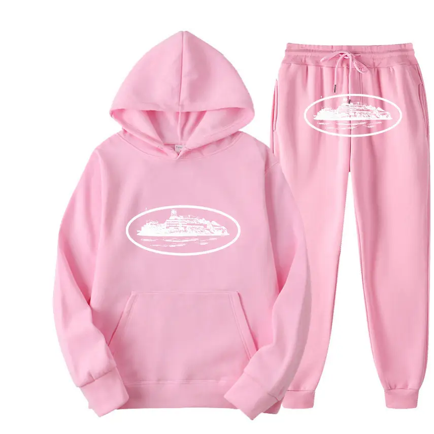 Women Navy Hoodie Pants Set Hip Hop Casual Winter - Image 25