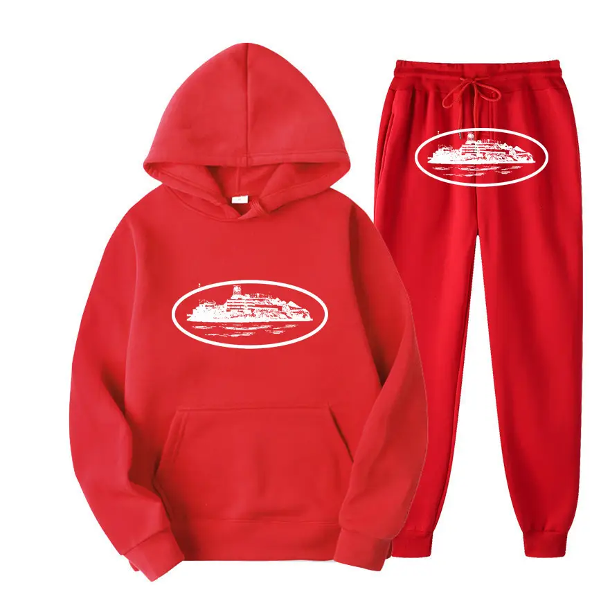 Women Navy Hoodie Pants Set Hip Hop Casual Winter - Image 27