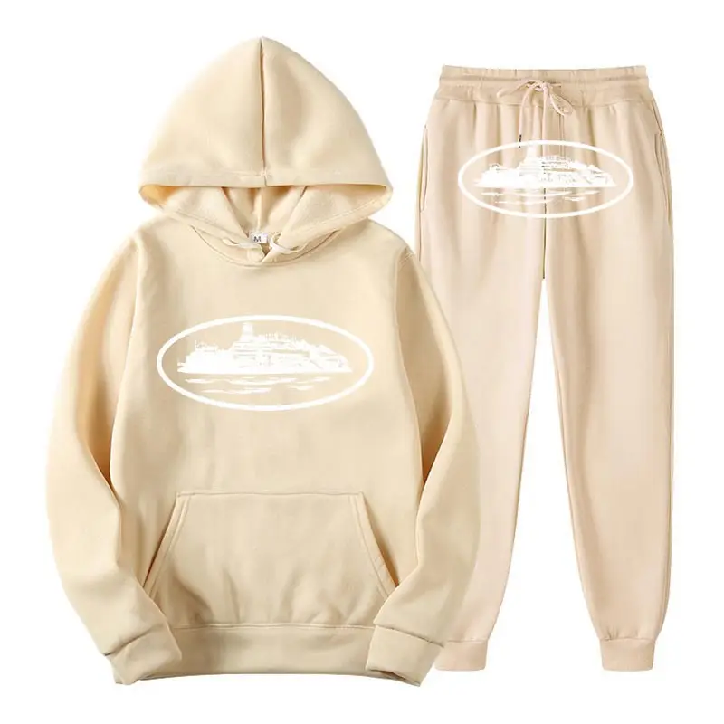Women Navy Hoodie Pants Set Hip Hop Casual Winter - Image 28