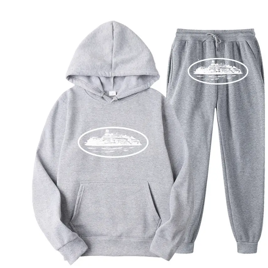 Women Navy Hoodie Pants Set Hip Hop Casual Winter - Image 7