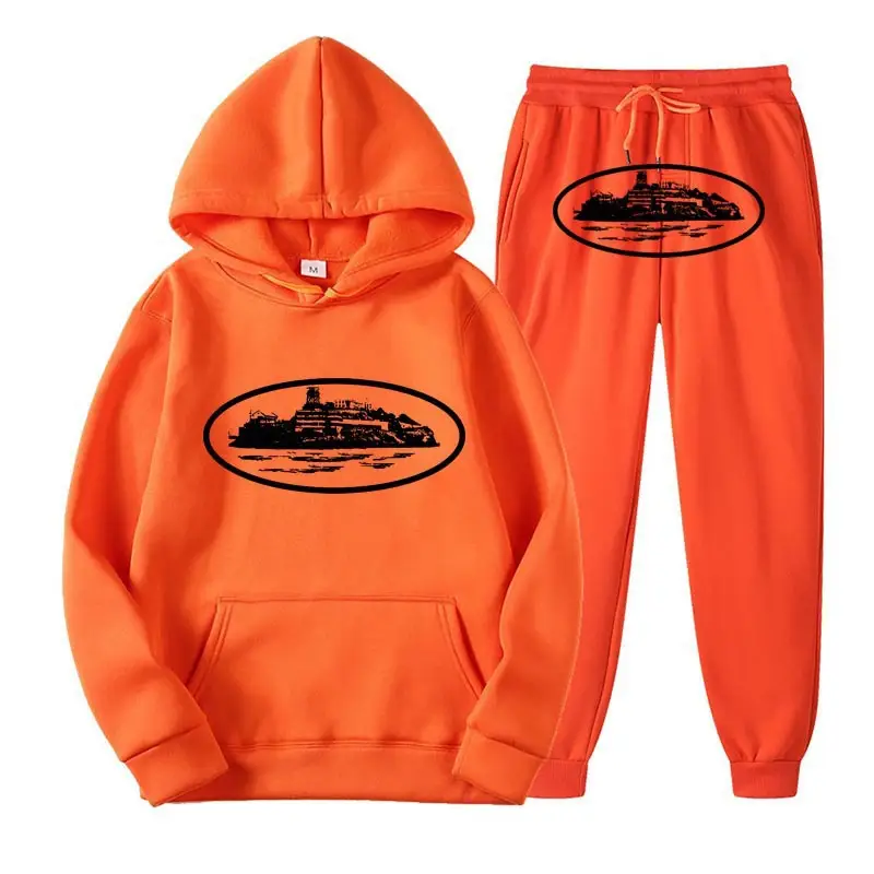 Women Navy Hoodie Pants Set Hip Hop Casual Winter - Image 8