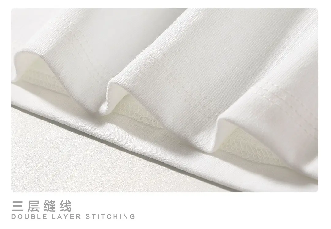 Men White Cotton T-Shirt Short Sleeve Loose Fit — feature 17
