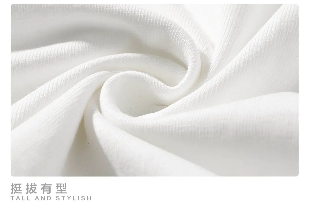 Men White Cotton T-Shirt Short Sleeve Loose Fit — feature 18