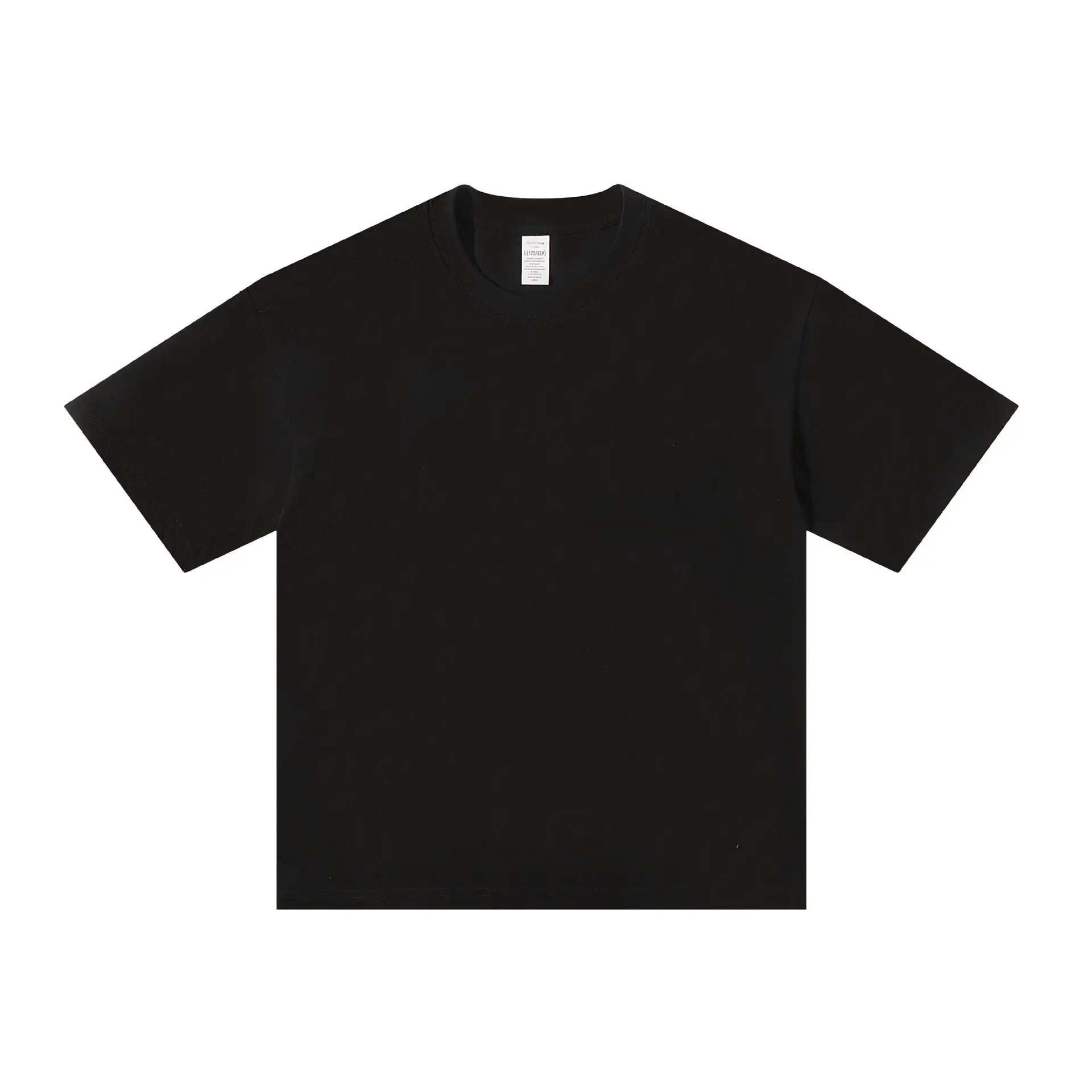 Men White Cotton T-Shirt Short Sleeve Loose Fit - Image 2