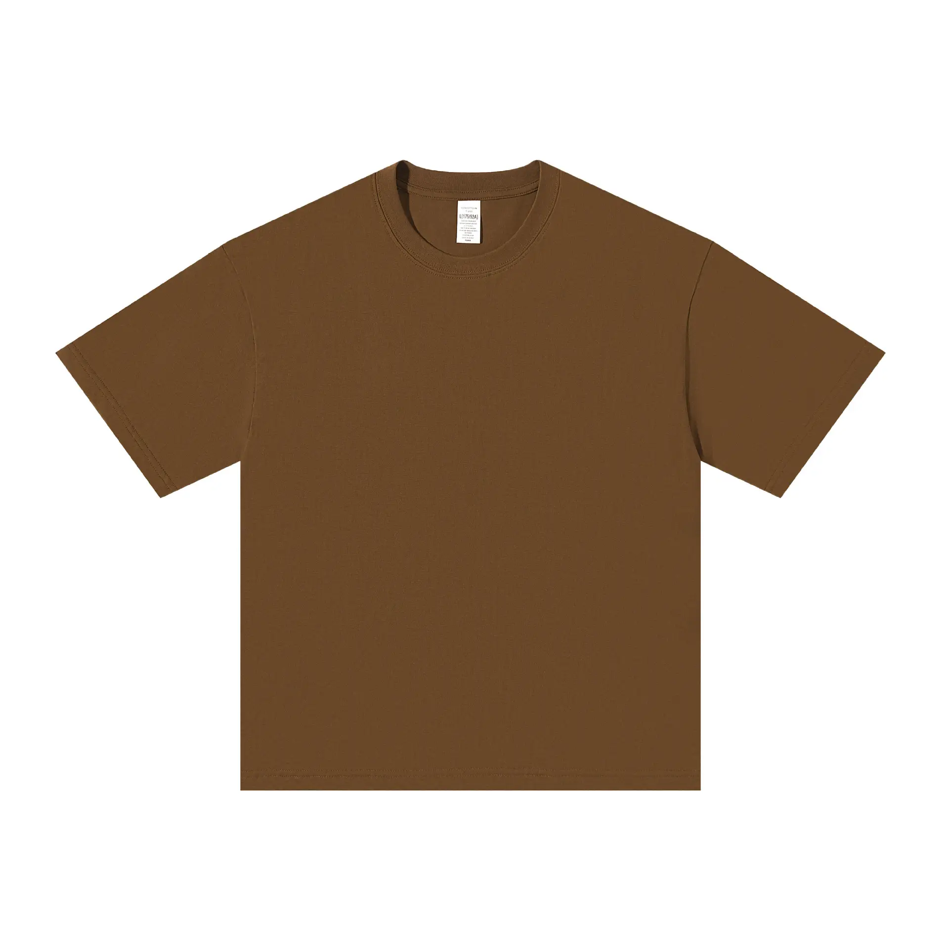 Men White Cotton T-Shirt Short Sleeve Loose Fit - Image 3