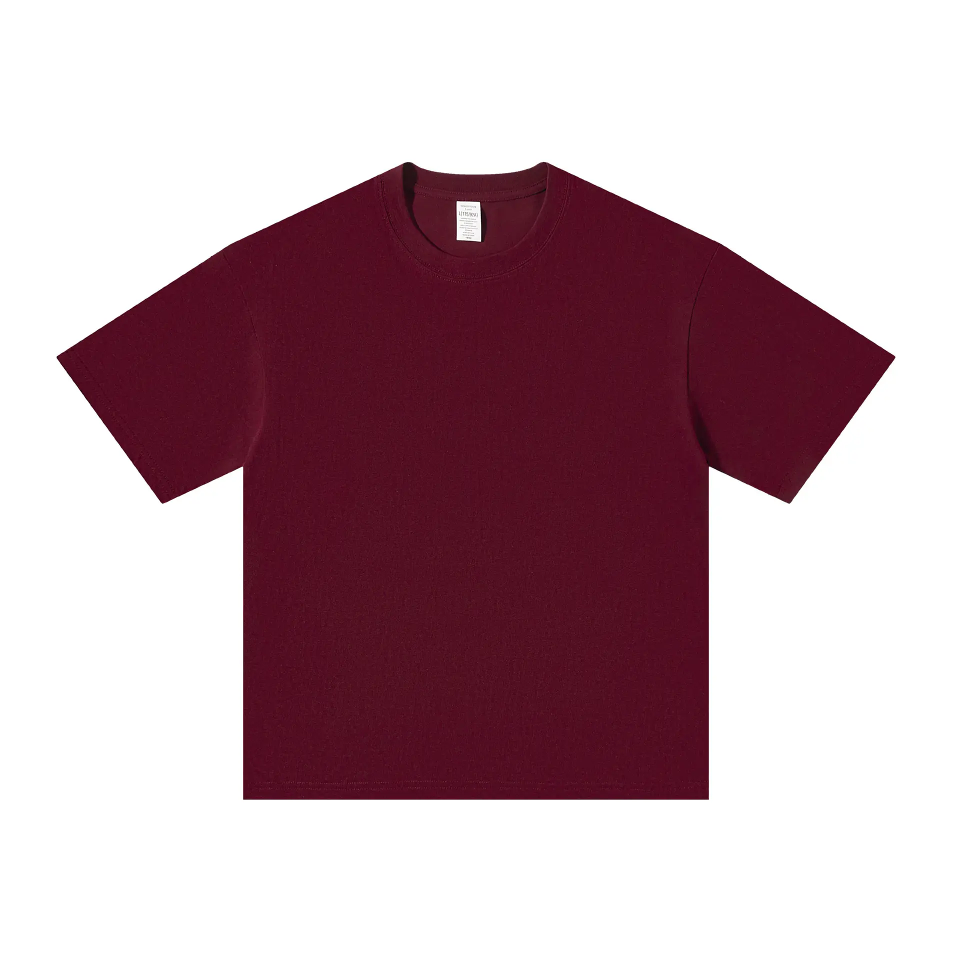 Men White Cotton T-Shirt Short Sleeve Loose Fit - Image 4