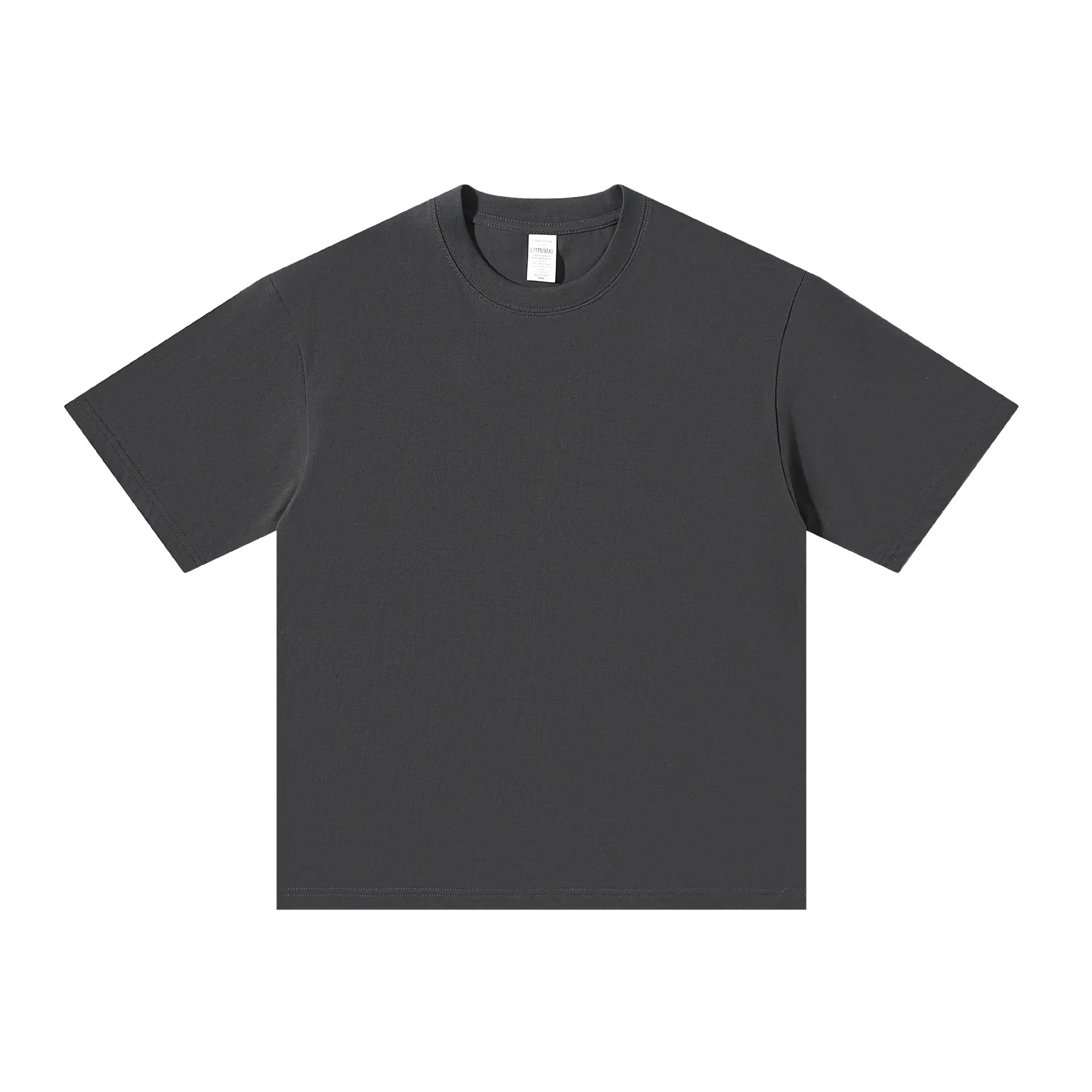 Men White Cotton T-Shirt Short Sleeve Loose Fit - Image 5