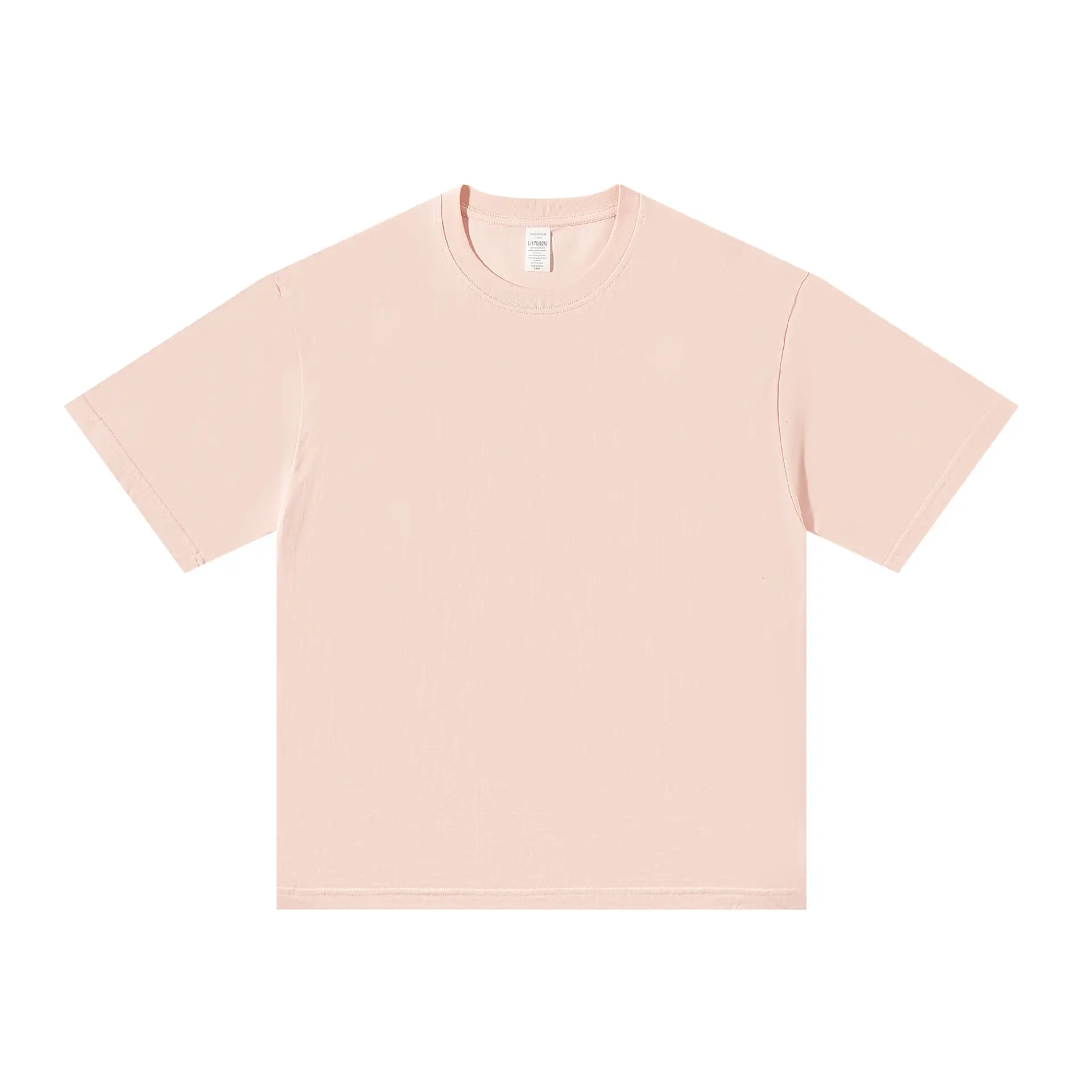Men White Cotton T-Shirt Short Sleeve Loose Fit - Image 7