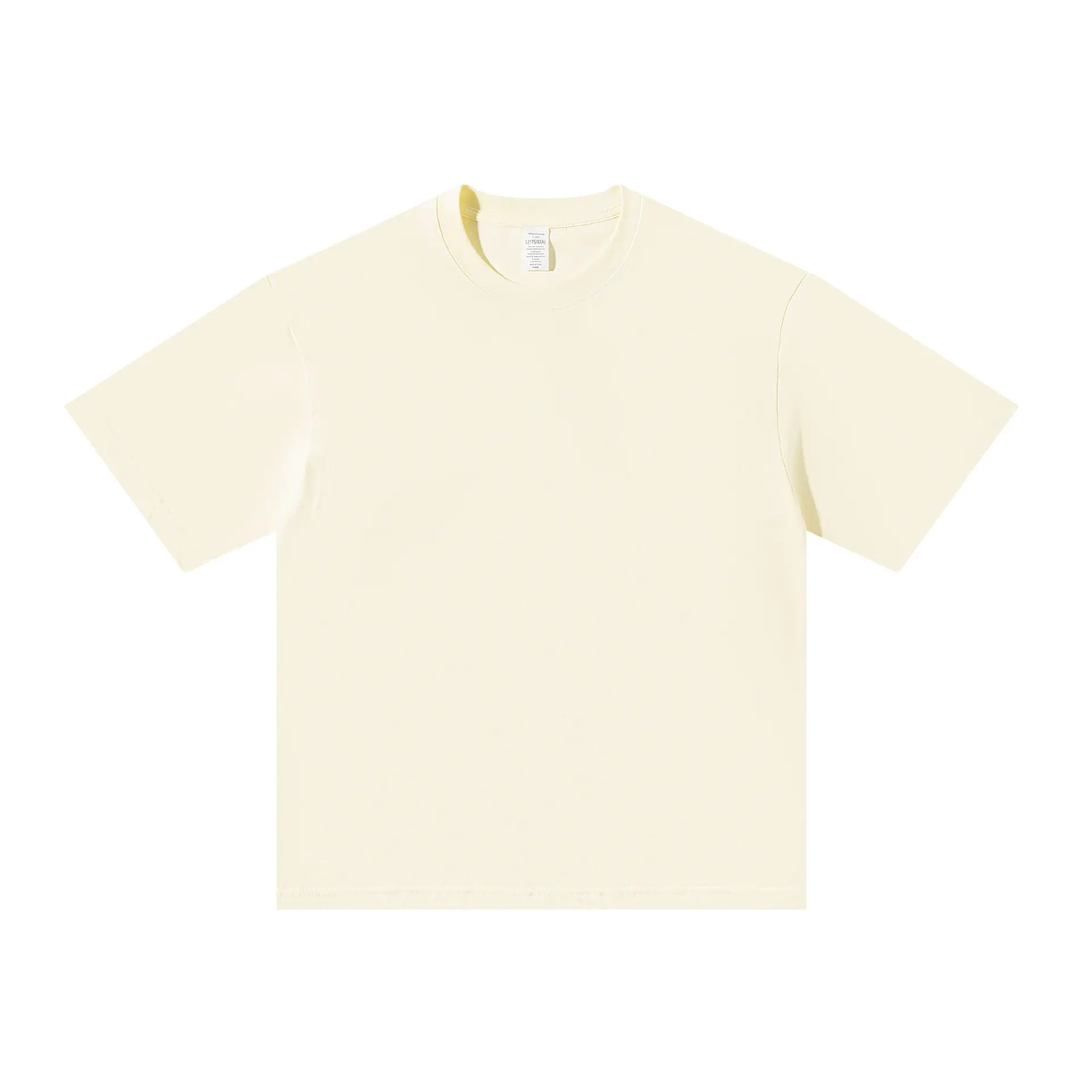 Men White Cotton T-Shirt Short Sleeve Loose Fit - Image 8