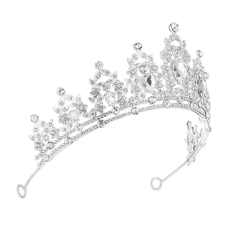 European Wedding Crown Red Crystal Princess Queen Hair Crown — feature 13
